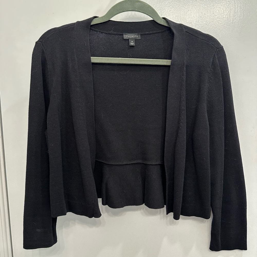 Talbots Classic Black Cardigan